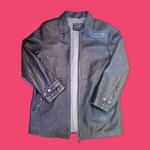 Vintage Leather Jacket Euro Reaction XL Black Men's